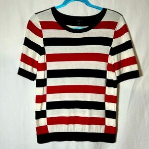 Talbots short sleeve striped sweater size MP